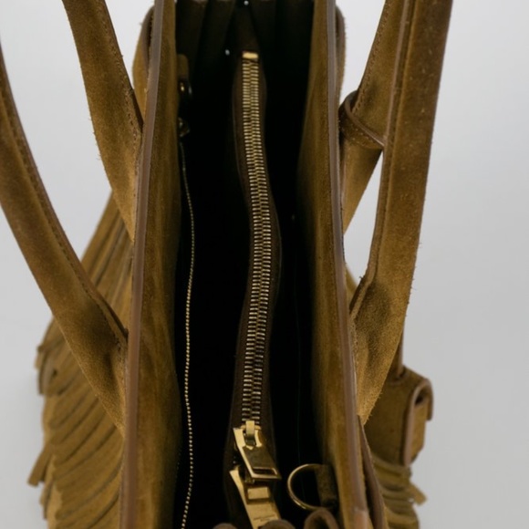 !!SOLD!! Saint Laurent Small Suede Fringe Sac de Jour - Picture 12 of 14